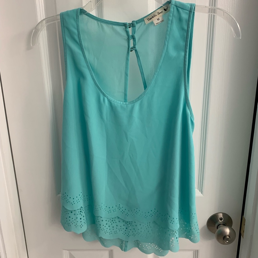 turquoise blouse